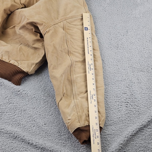 Vintage Carhartt Jacket Mens 2XL Brown Hooded Fleece Lined Workwear Chore Barn - Picture 11 of 11